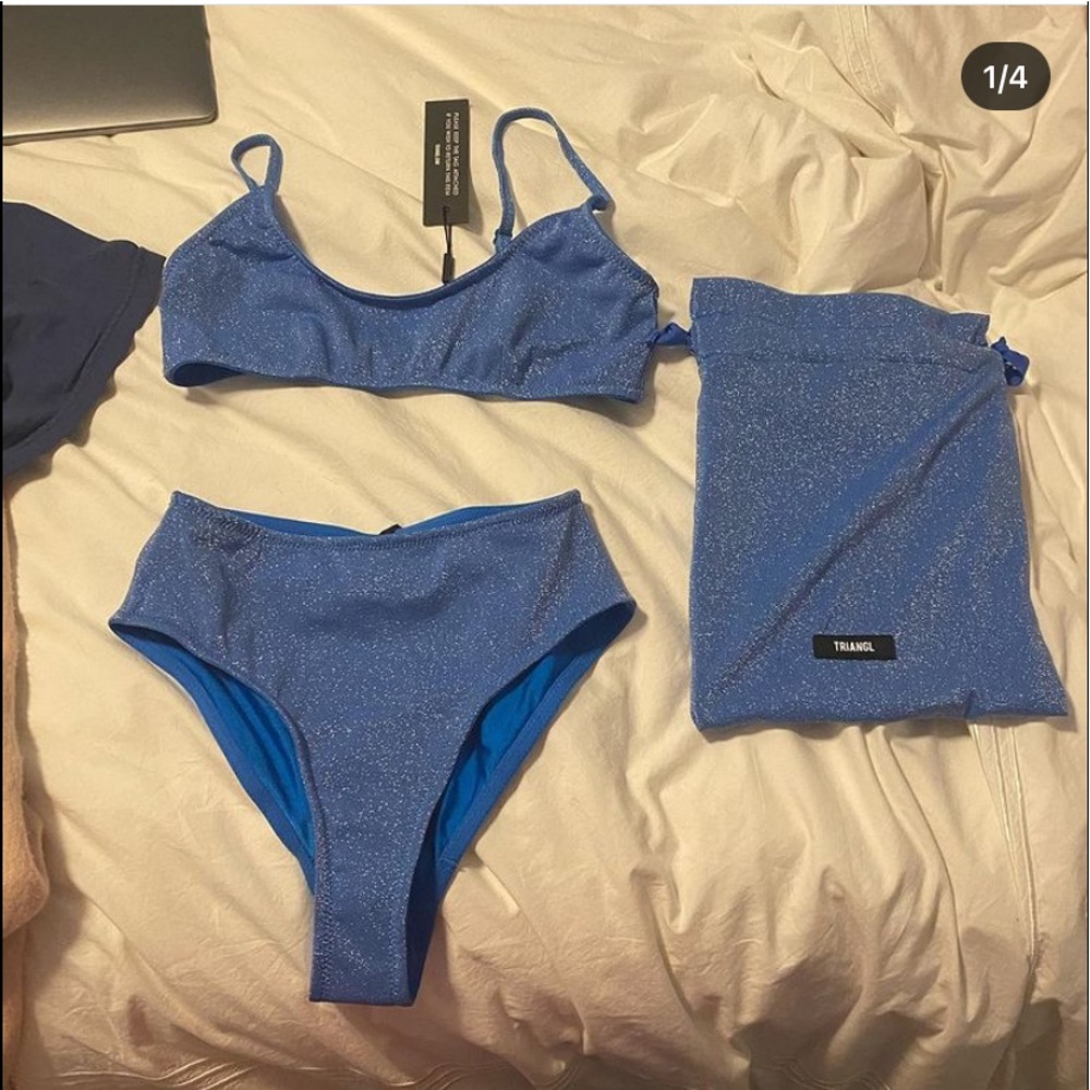 Triangl sparkly high waisted bikini